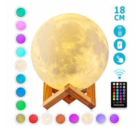 Լուսամփոփ լուսին՝ հեռակառավարմամբ 16 գույն , 18սմ 