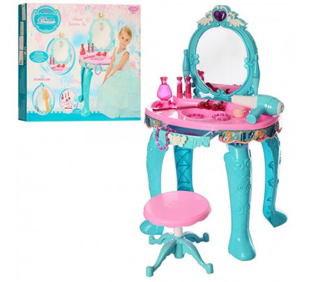 Փիրուզագույն զարդասեղան " Kelisa Dresser ", աթոռով