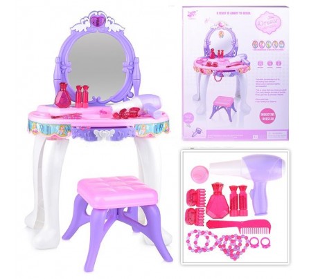 Մանուշակագույն զարդասեղան, աթոռով