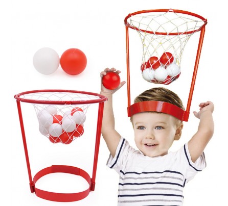 Զվարճալի խաղ " Basket Head " 2 զամբյուղ 40 գնդակ